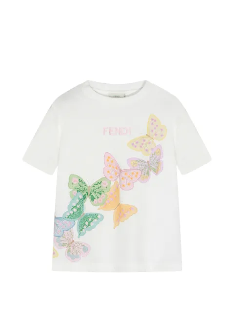 Fendi Kids butterfly-print T-shirt
