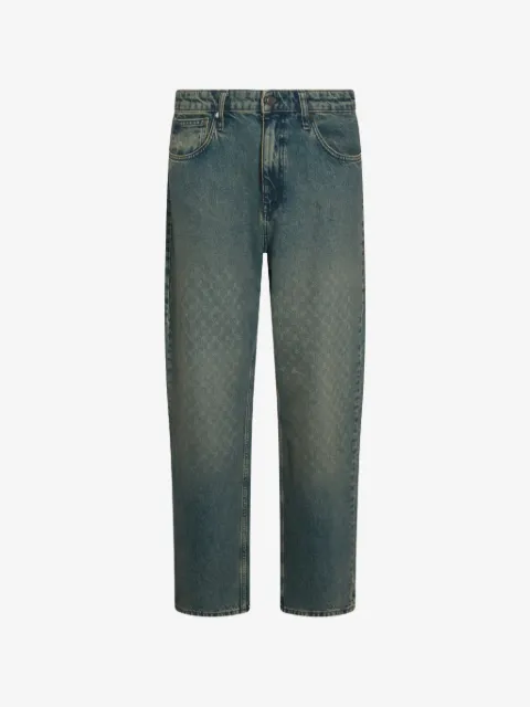 Daily Paper Amba blekta jeans med monogram