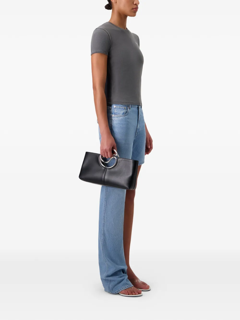 Coperni Cropped T-shirt met logoprint Grijs