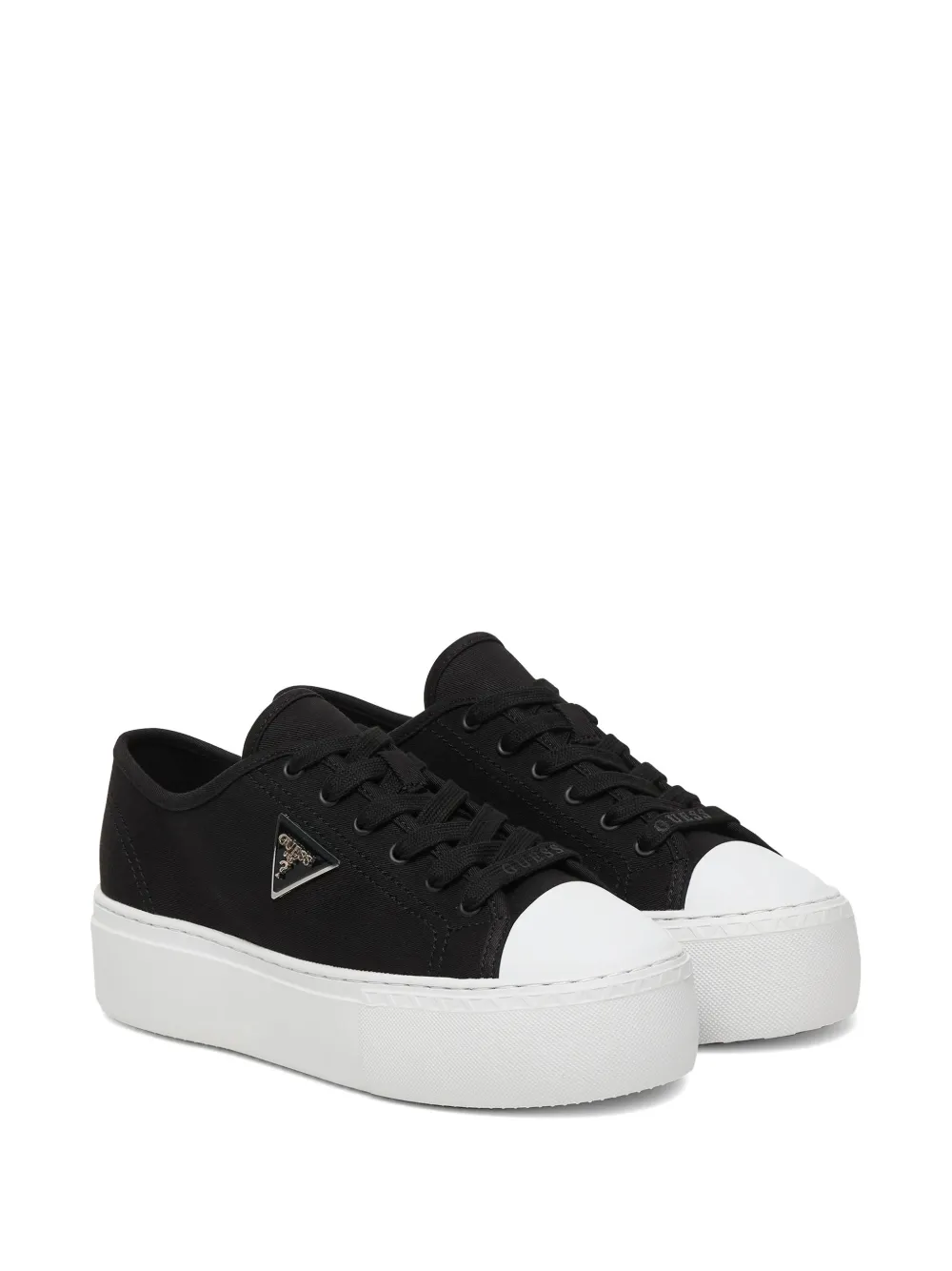 GUESS USA Joezi platform toe cap sneakers Zwart