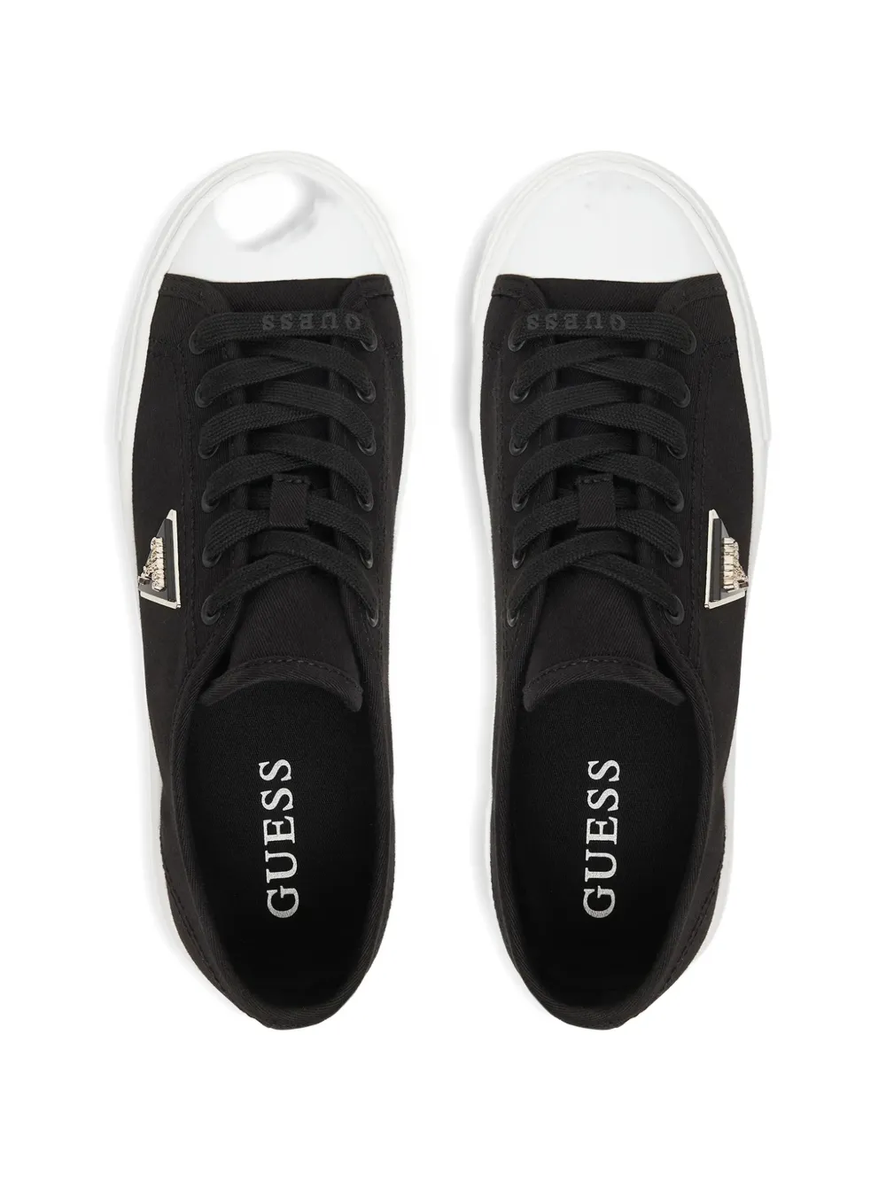 GUESS USA Joezi platform toe cap sneakers Zwart
