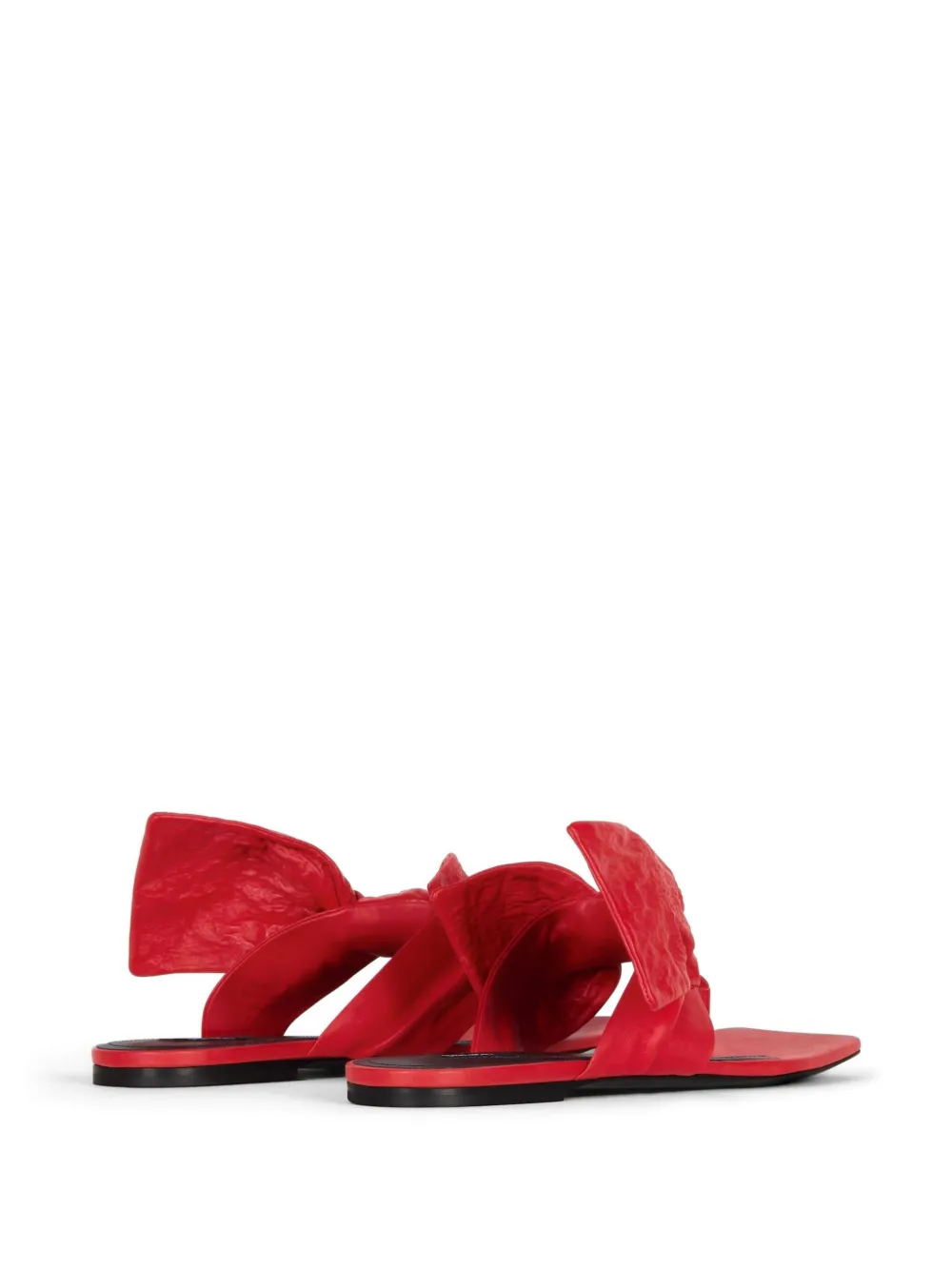 Givenchy Boudoir bow leather flat sandals Rood