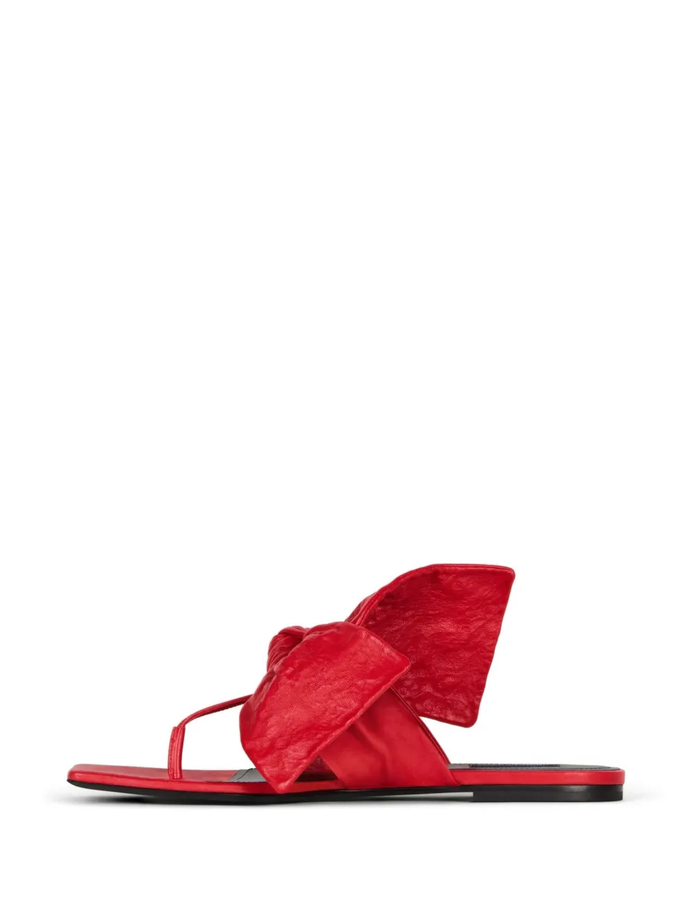 Givenchy Boudoir bow leather flat sandals Rood