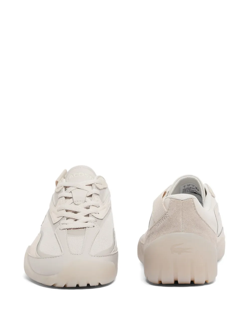 Lacoste panelled suede-trim low sneakers Beige