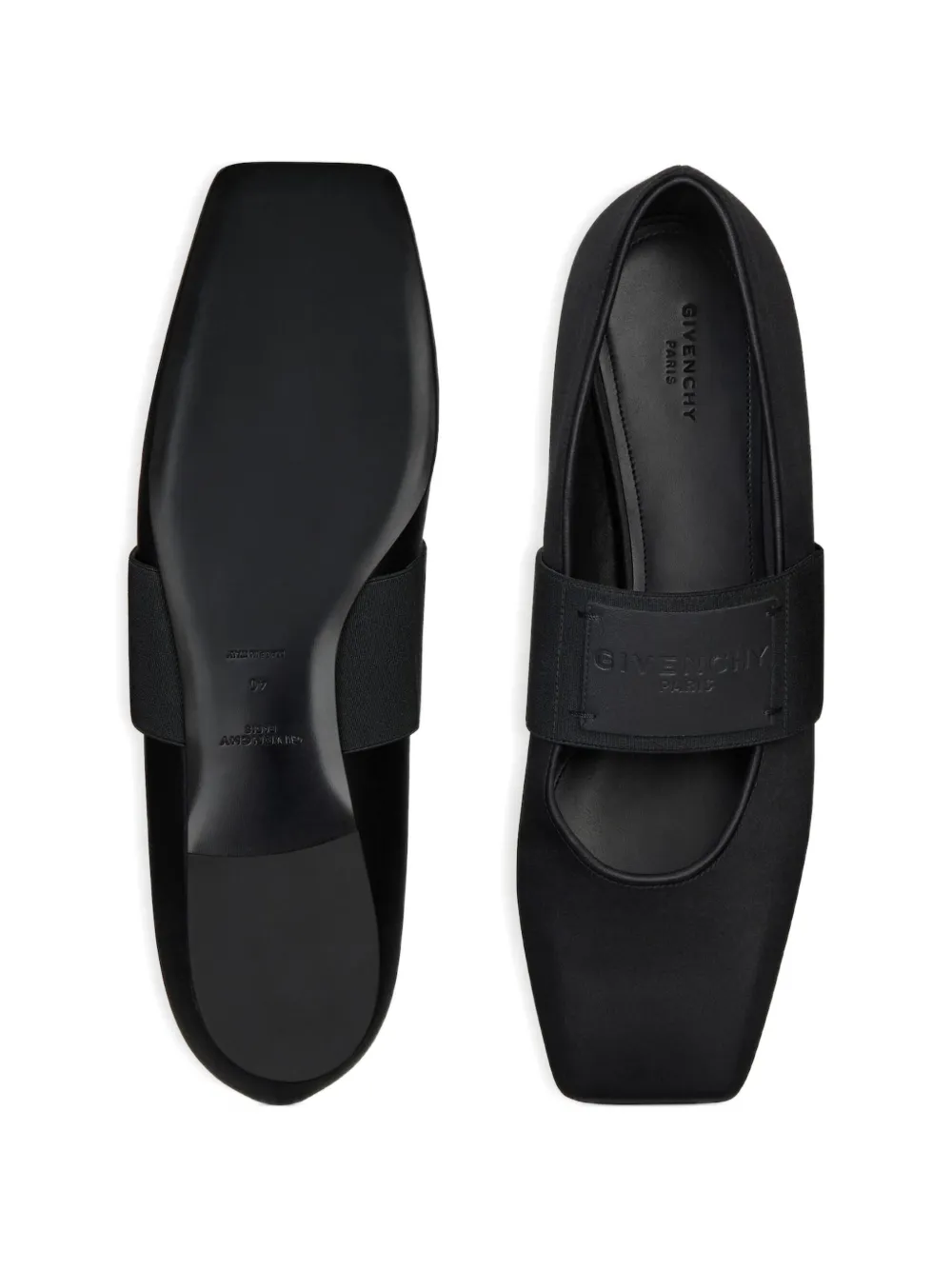 Givenchy square-toe ballet flats Zwart