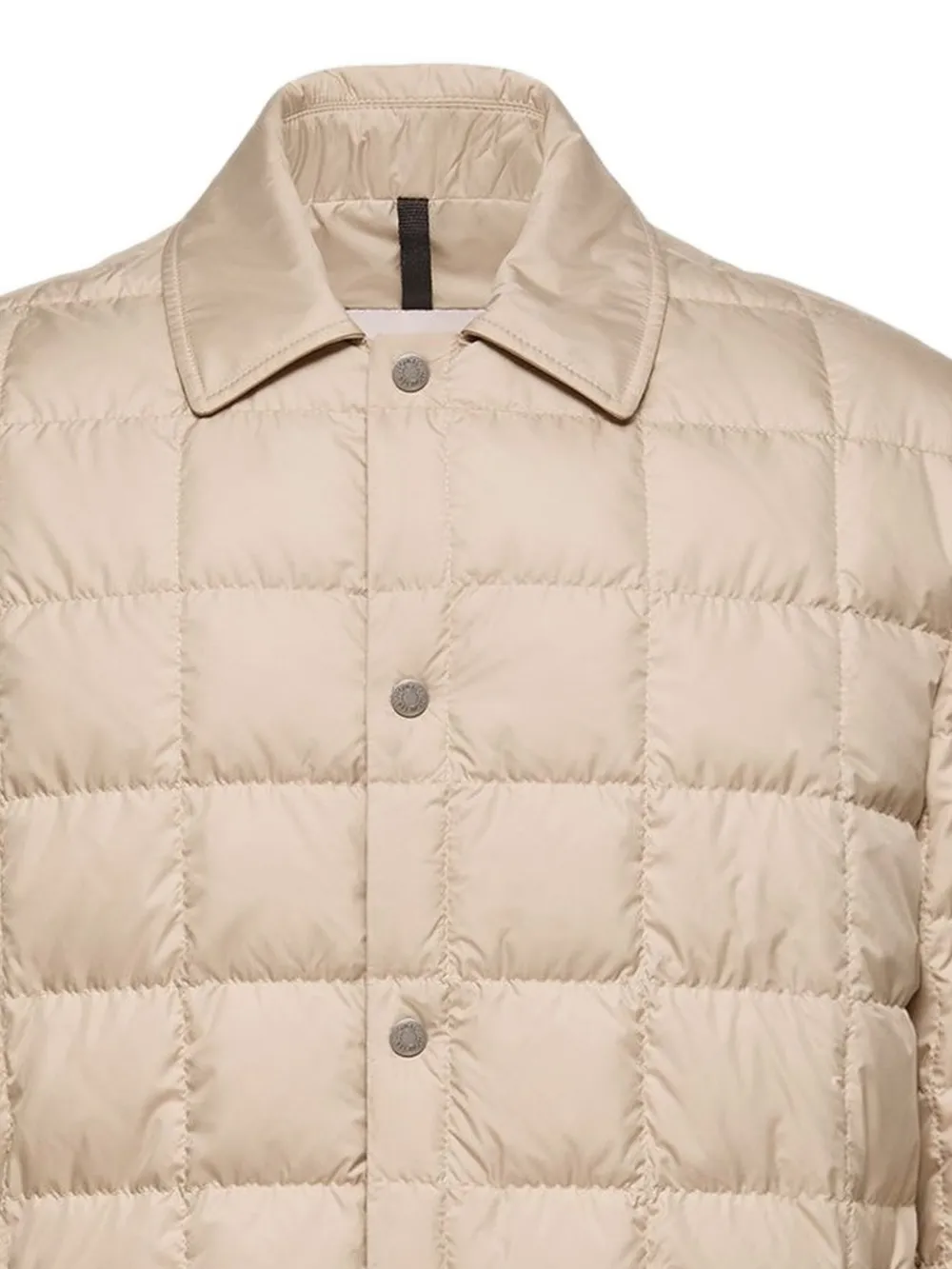 Moncler Castellana gewatteerd shirtjack met drukknopen Beige