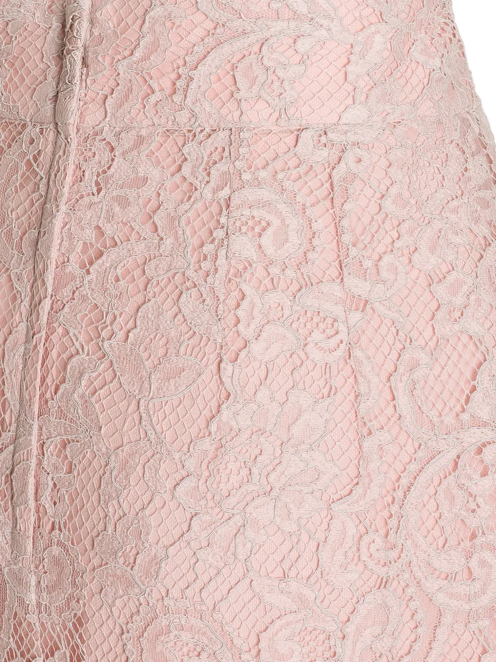 Dolce & Gabbana Midi-rok met bloemenkant Roze