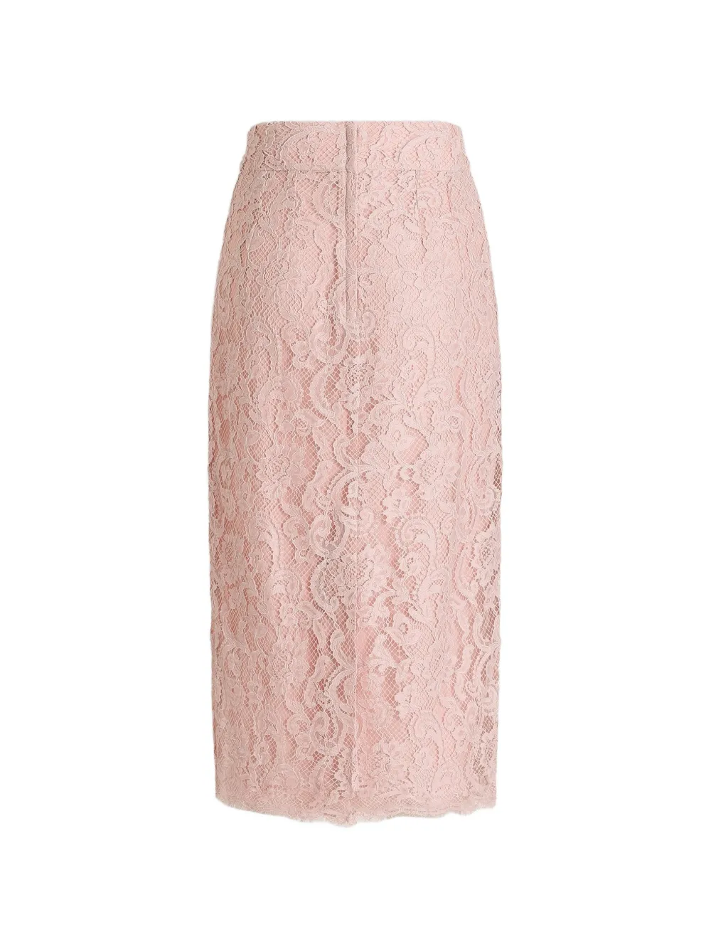 Dolce & Gabbana Midi-rok met bloemenkant Roze