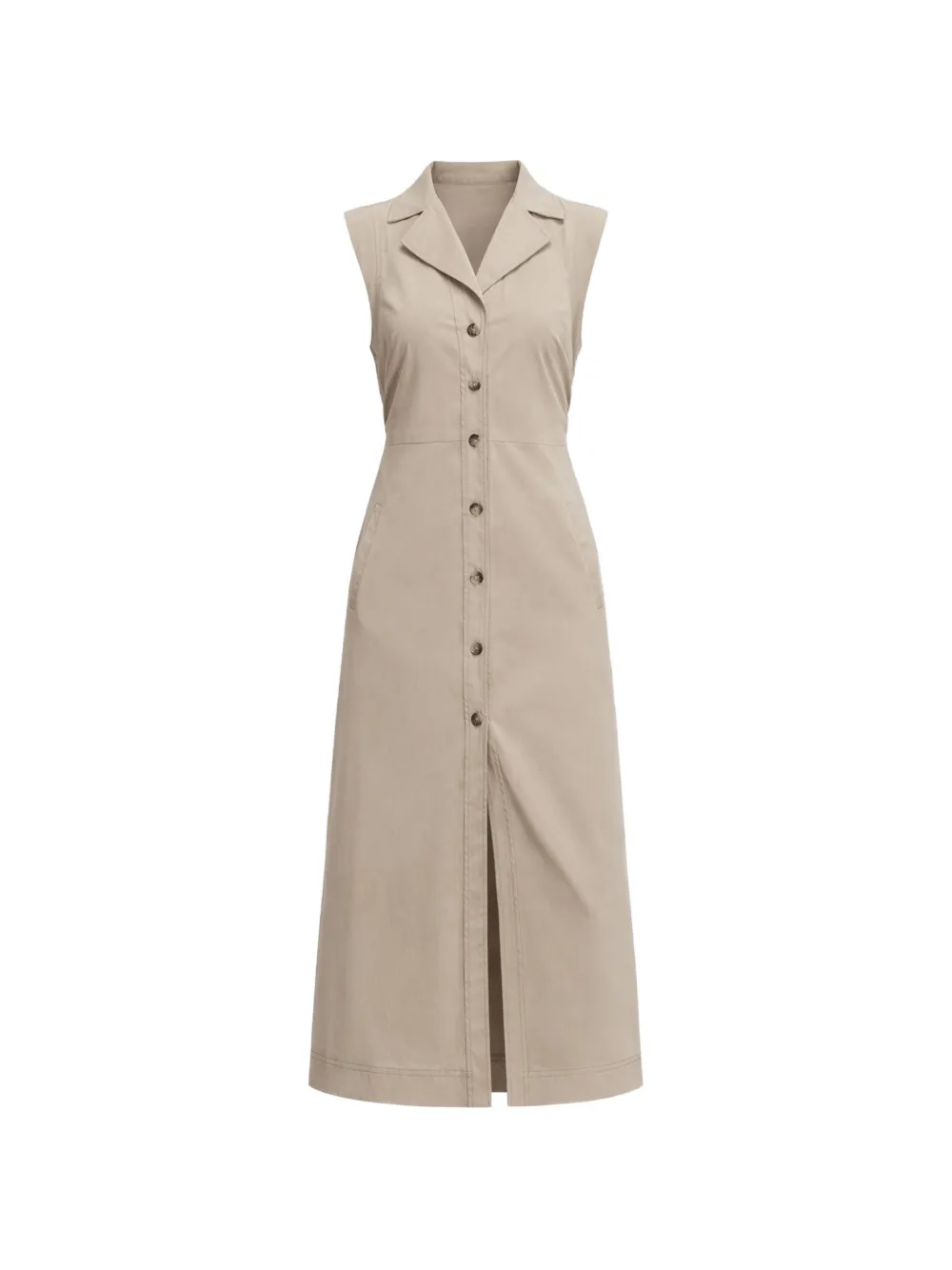 Veronica Beard Orla button-front dress - Nude