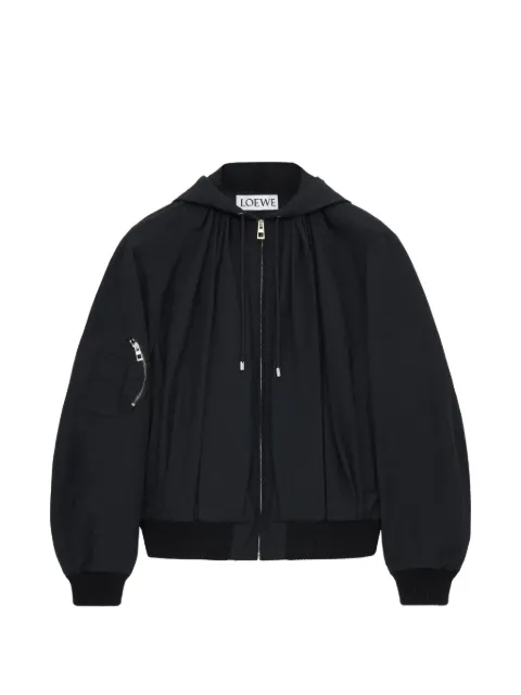 LOEWE pleated hooded jacket