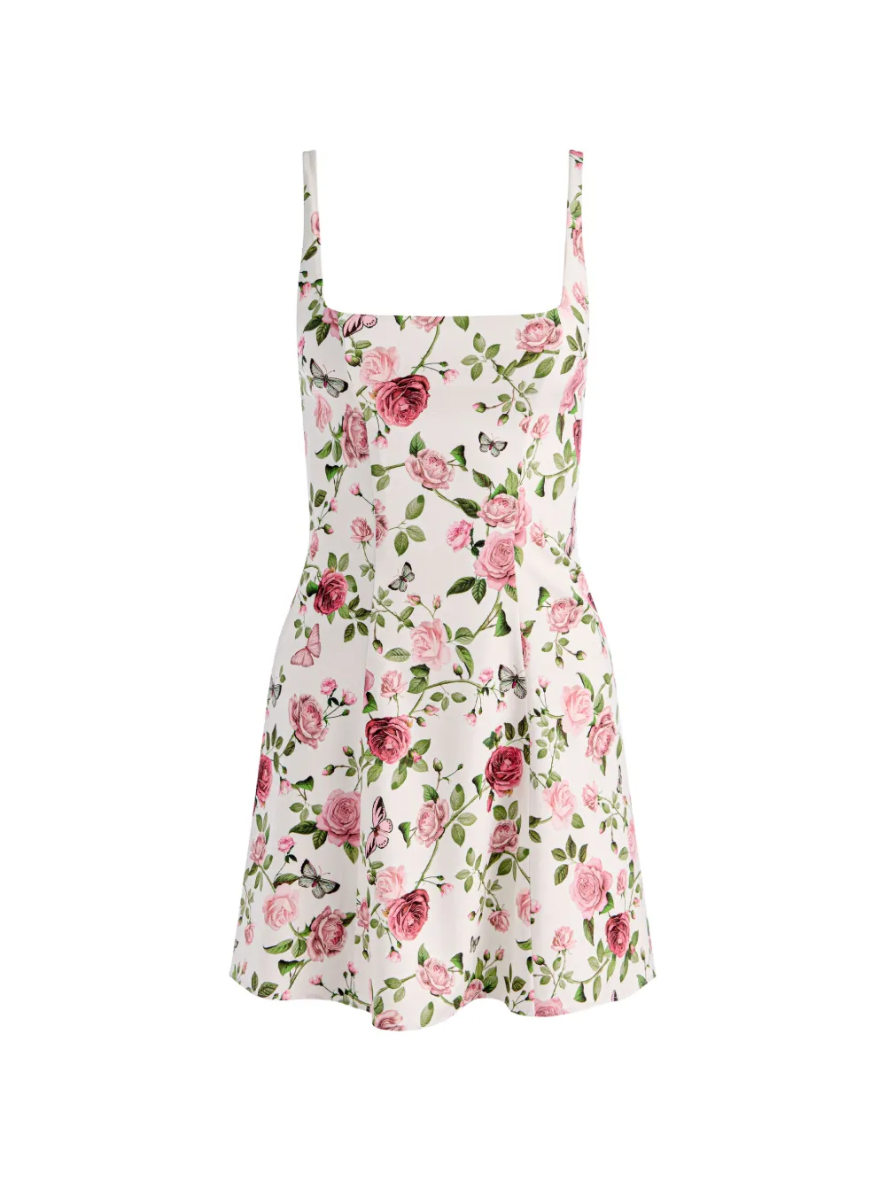 alice + olivia Julia floral-print mini dress - Weiß
