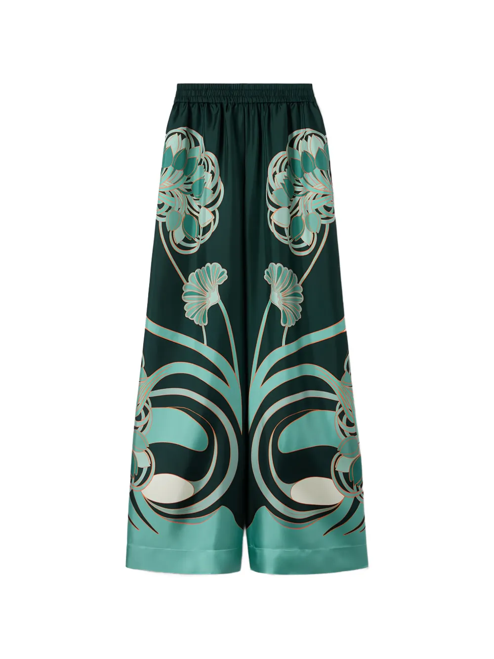 La DoubleJ floral-print palazzo pants - Green