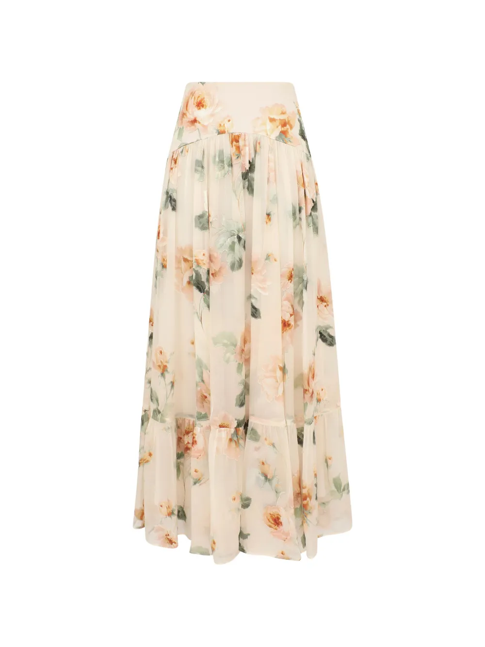 ZIMMERMANN Carousel burnout midi skirt - Nude