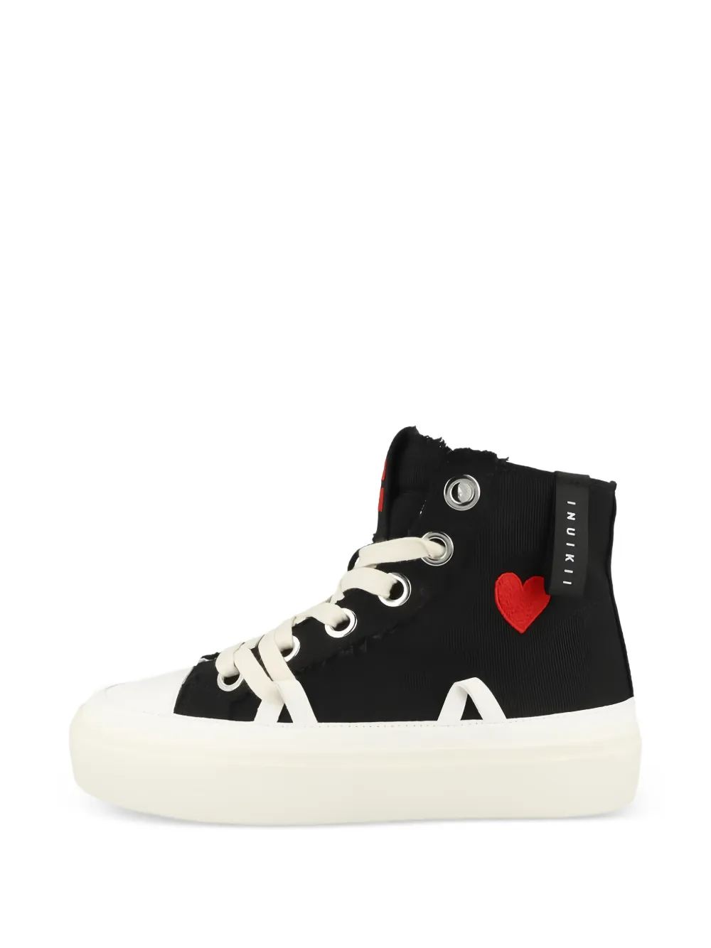 Inuikii Matilda heart-motif sneakers - Nero
