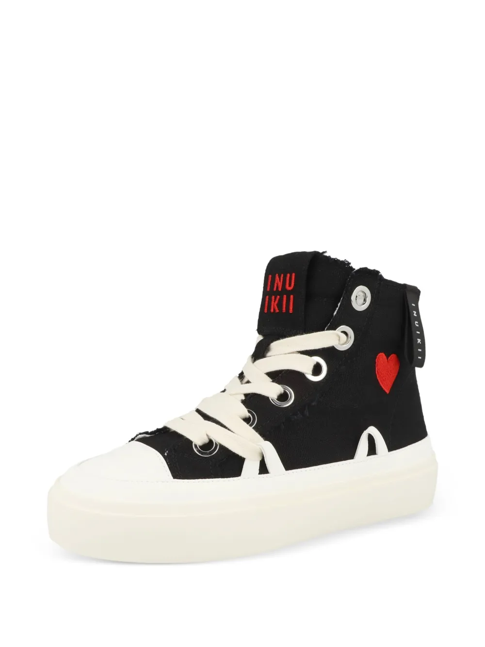 Inuikii Matilda heart-motif sneakers Zwart