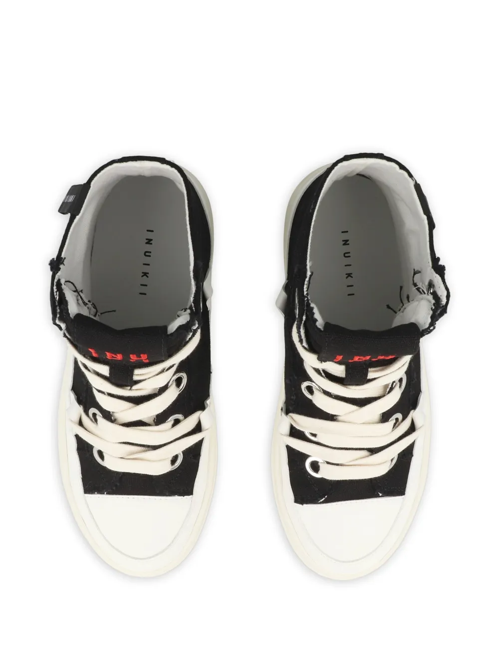 Inuikii Matilda heart-motif sneakers Zwart