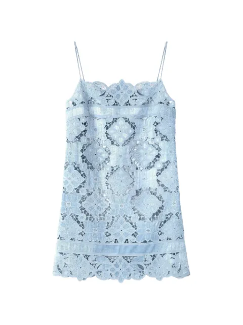 Ermanno Scervino lace-embroidered cut-out mini dress