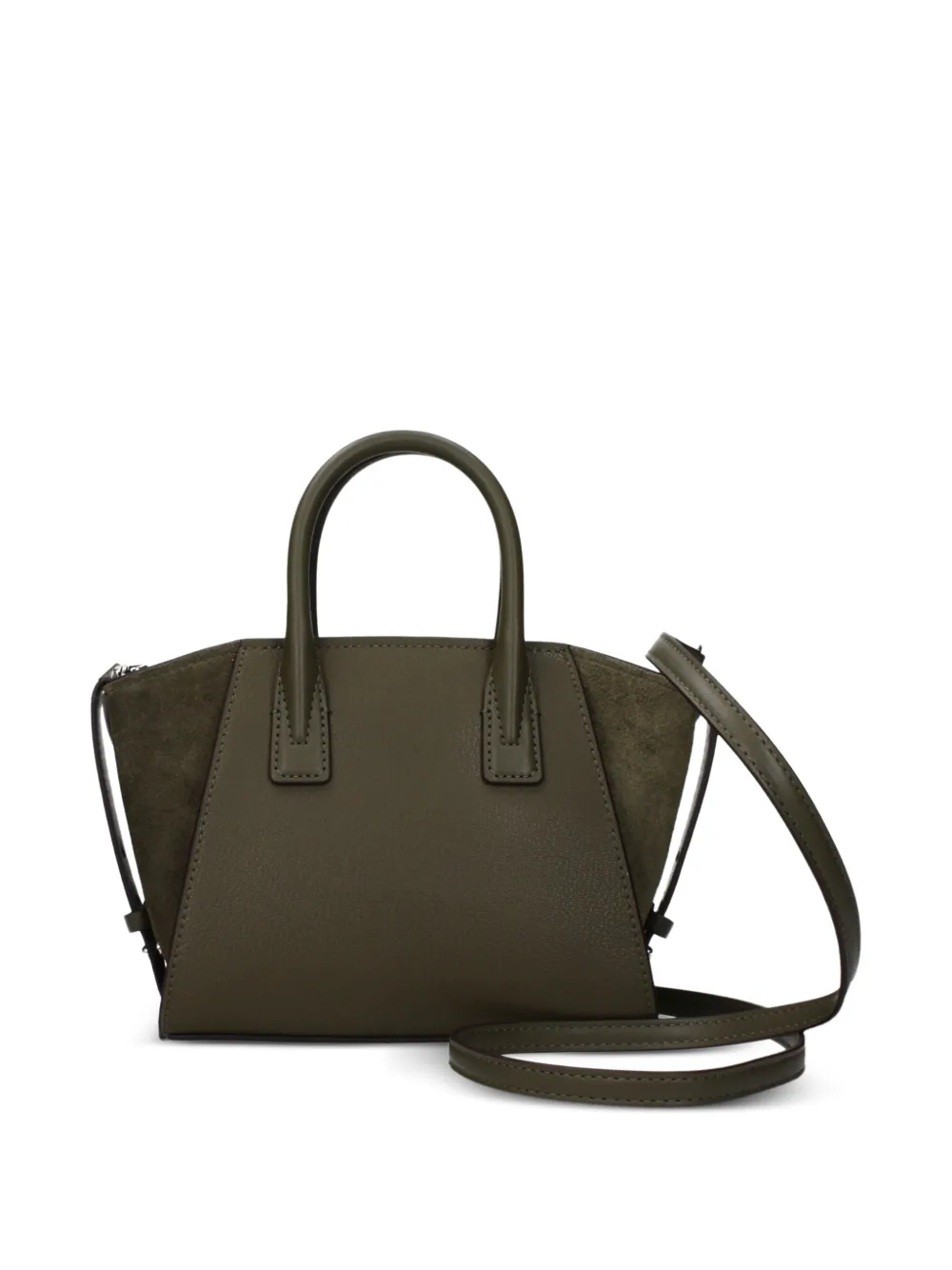 Michael Kors Avril mini-shopper met suède vlakken Groen