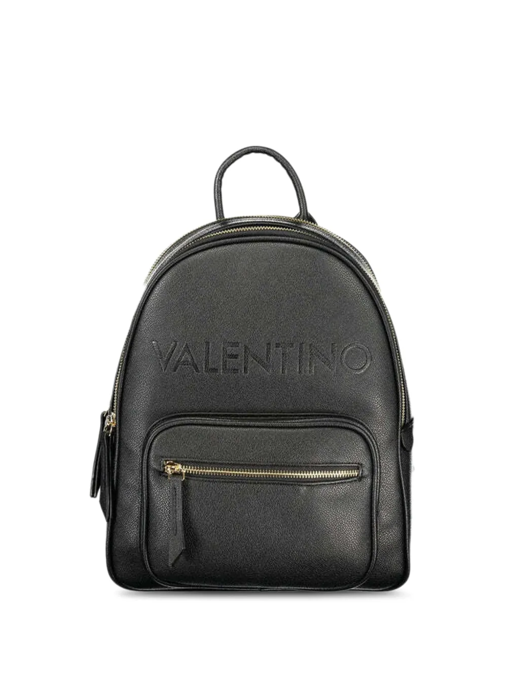 MARIO VALENTINO logo-debossed pebbled backpack - Schwarz
