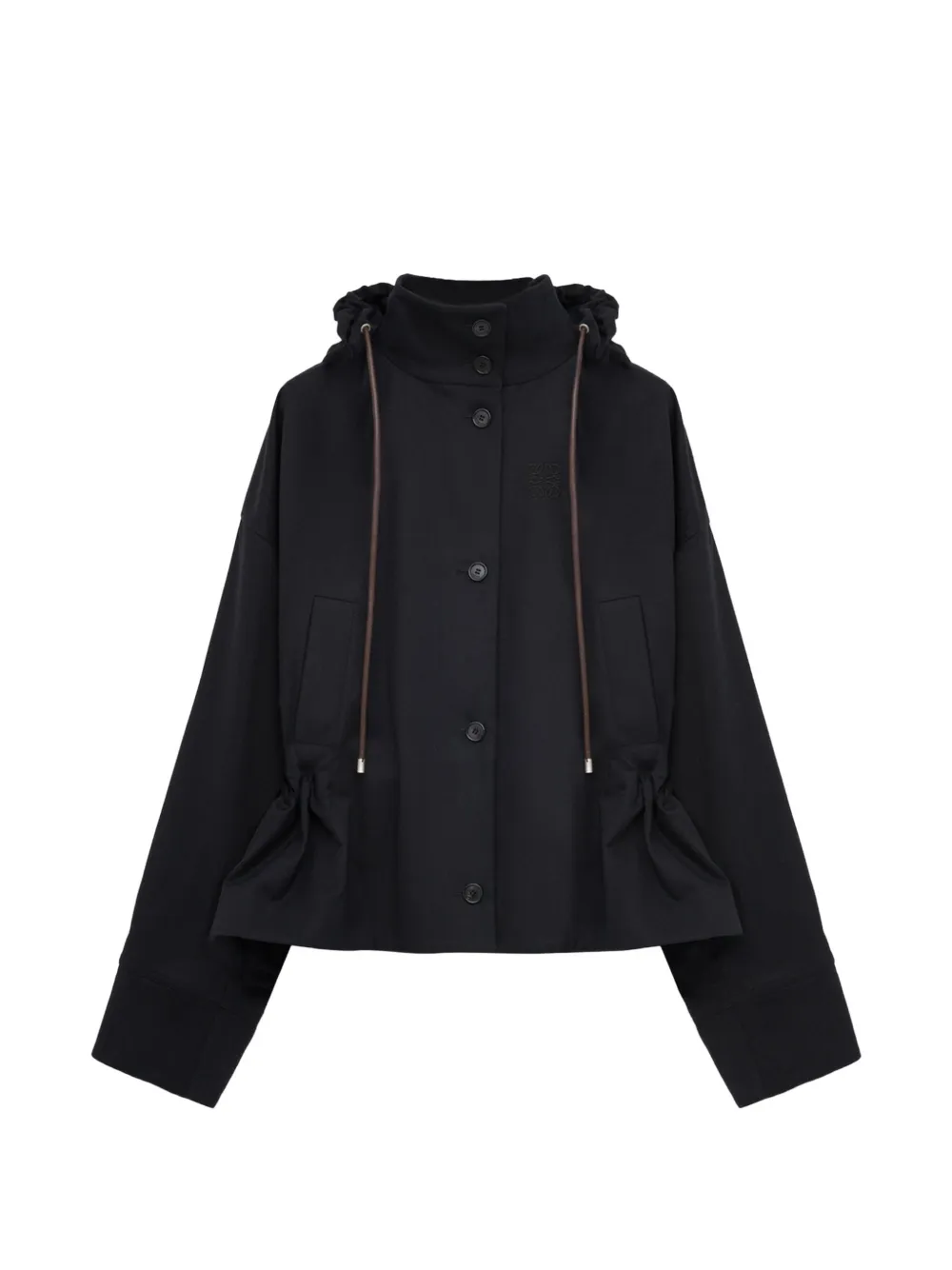 LOEWE hooded button-fastening jacket - Black