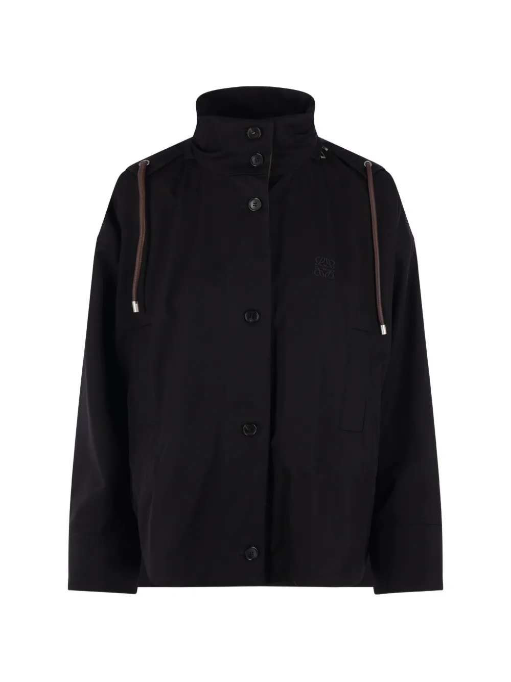 LOEWE hooded button-fastening jacket - Schwarz