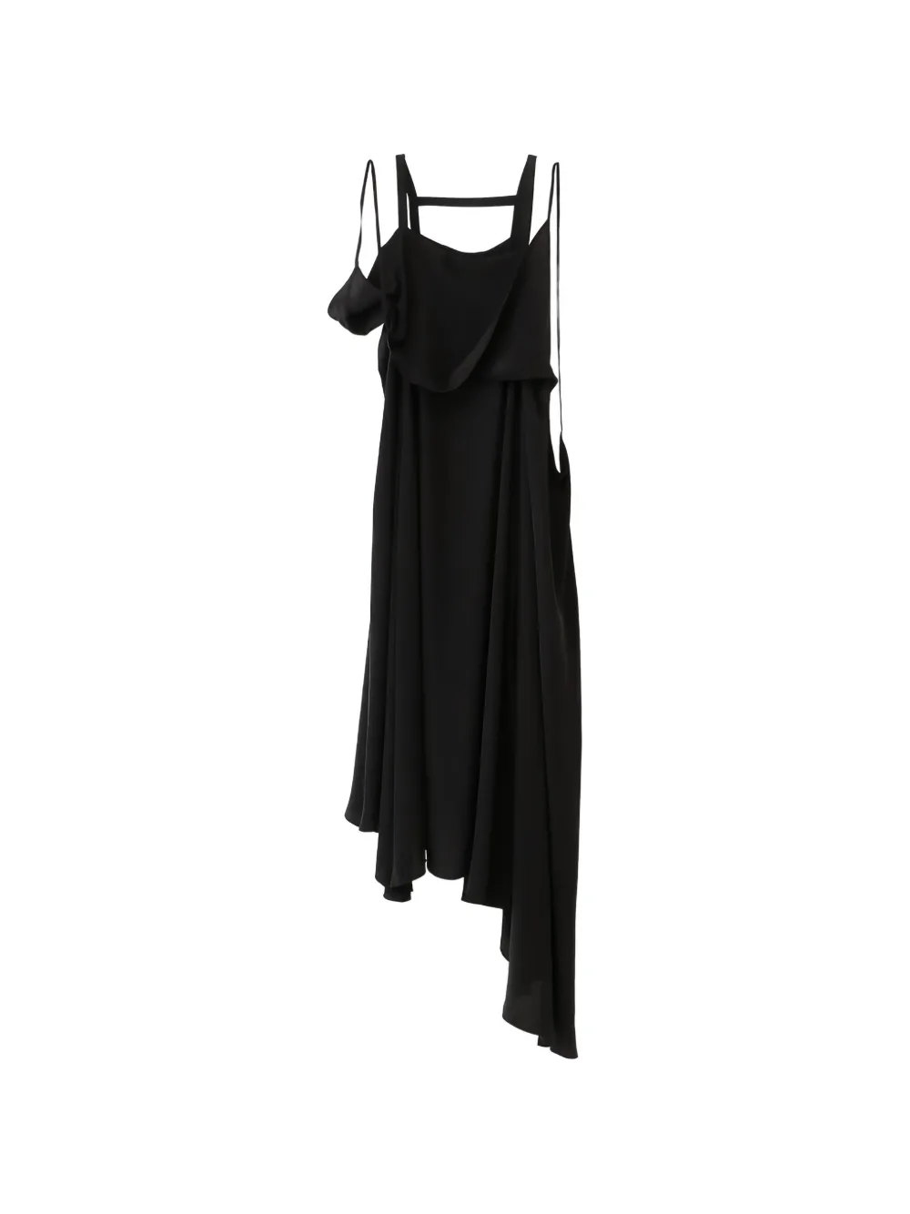 ALAINPAUL draped-design asymmetric dress - Nero