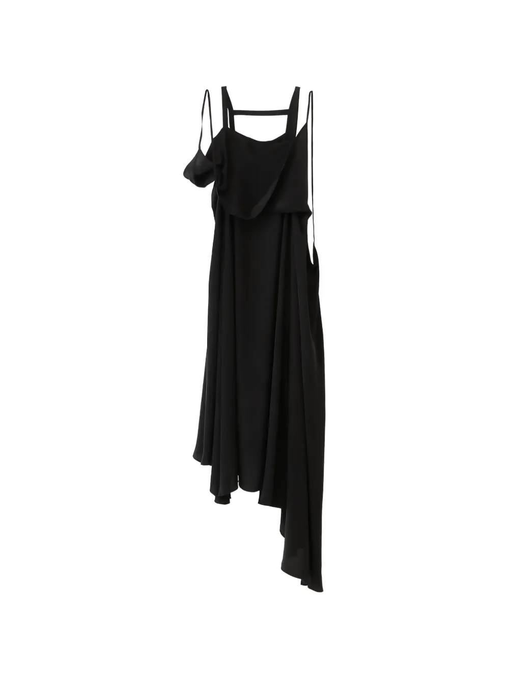 ALAINPAUL draped-design asymmetric dress - Nero