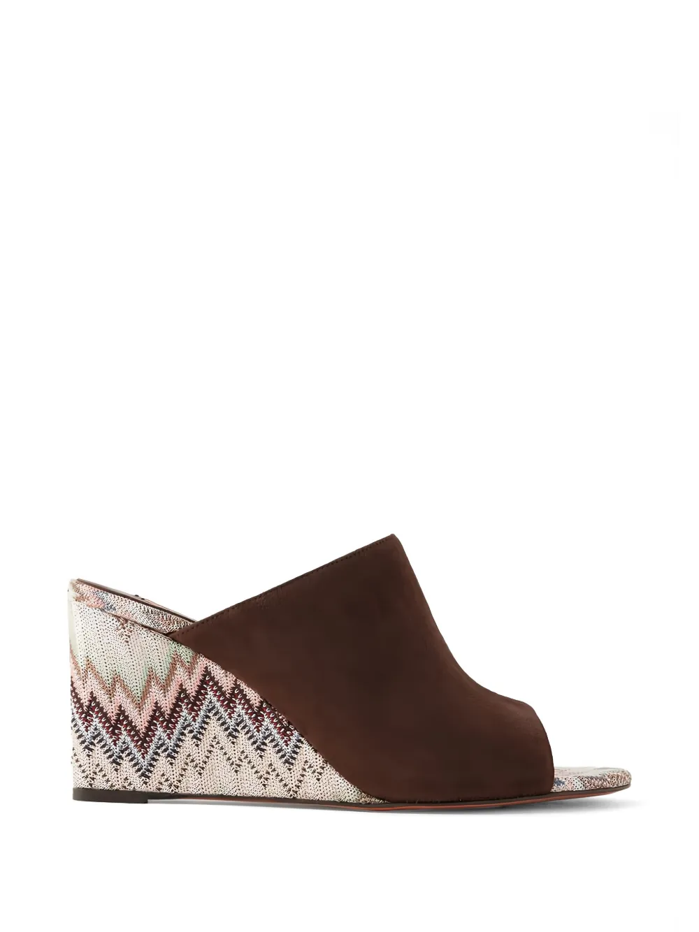 Missoni chevron-knit suede mules Bruin