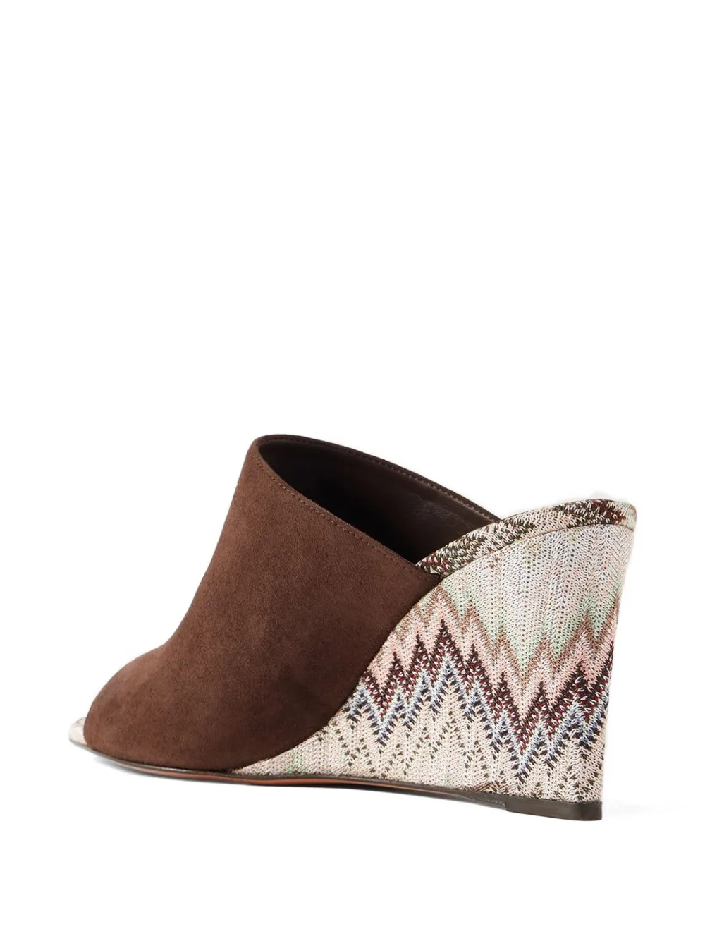 Missoni chevron-knit suede mules Bruin