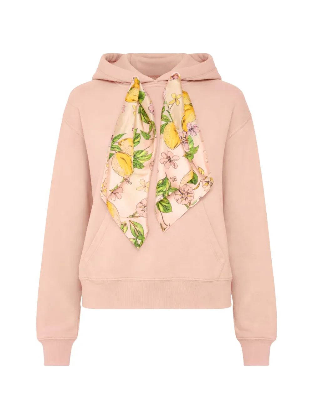 MOTHER shrunken boxy cravat hoodie - Rosa