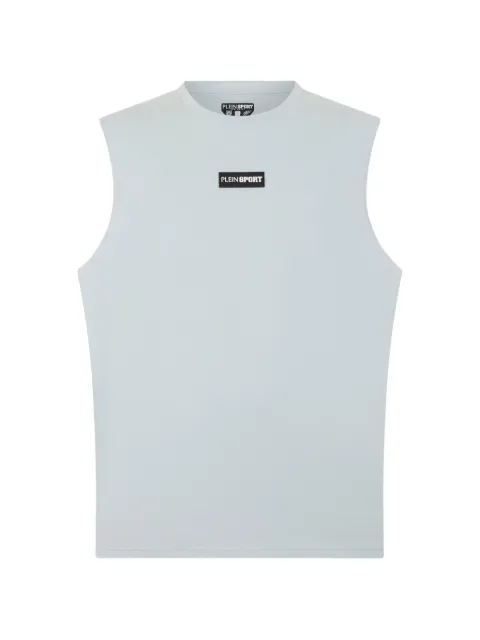 Plein Sport slub logo-patch tank top