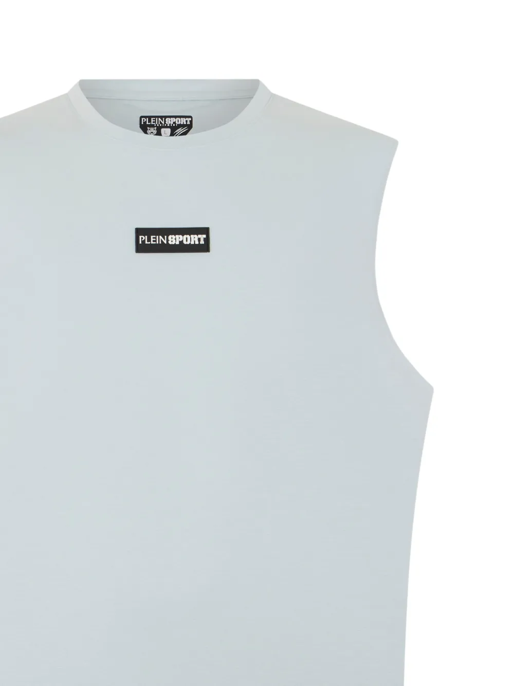 Plein Sport Slub tanktop met logopatch Blauw