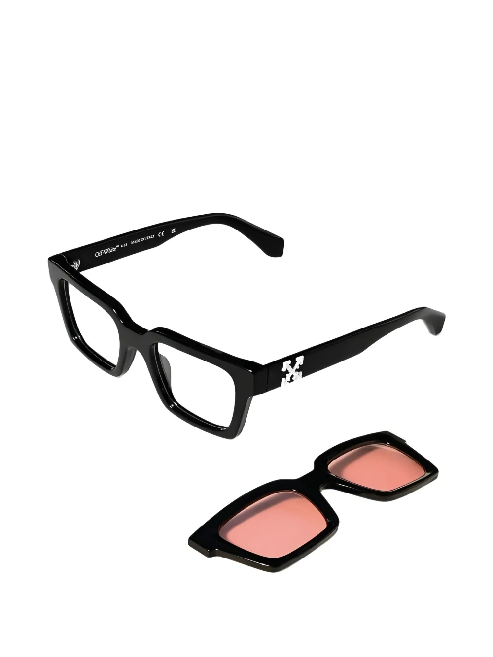 Off-White Eyewear Zonnebril met vierkant montuur en Arrows-detail Zwart