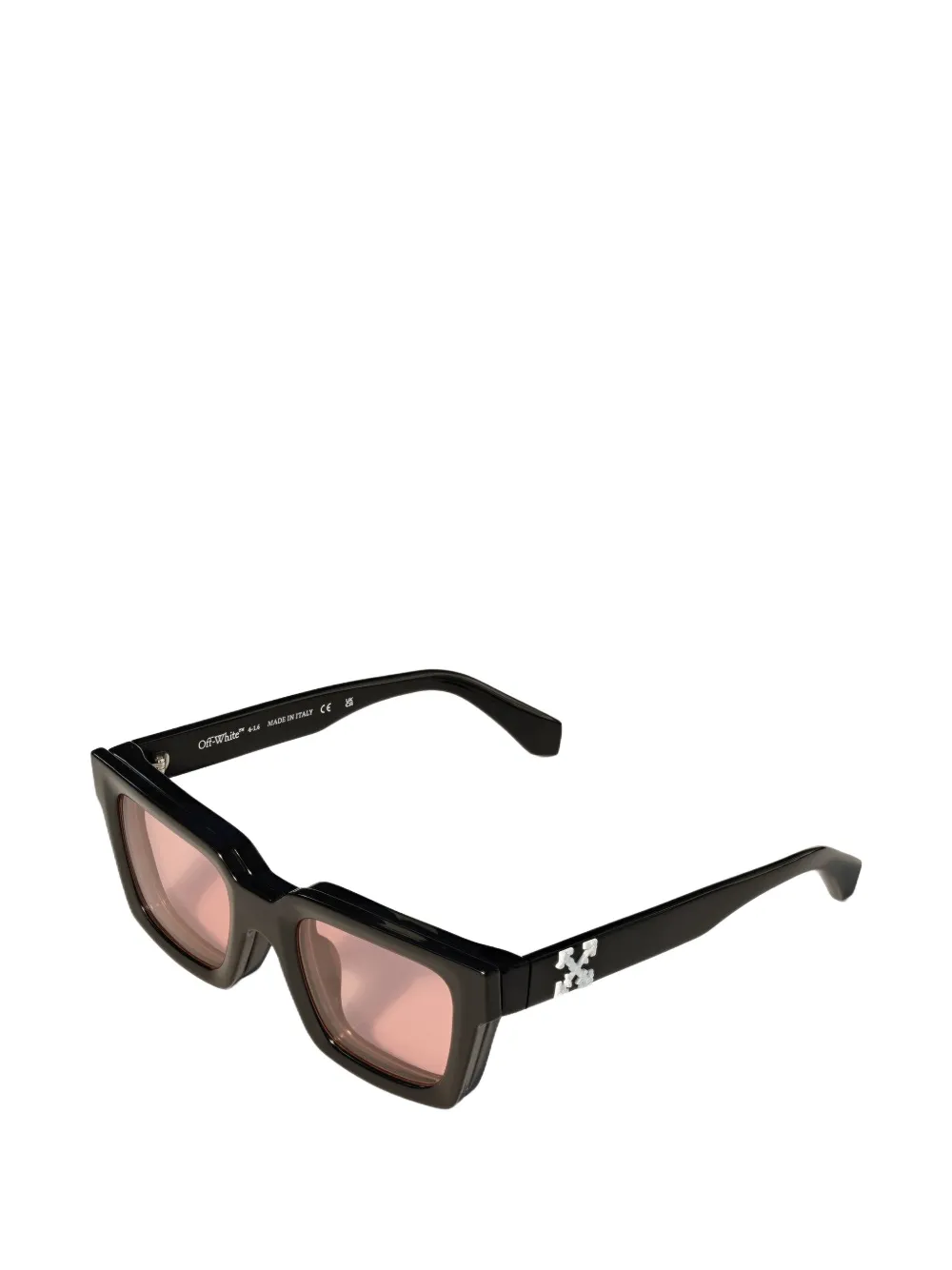 Off-White Eyewear Zonnebril met vierkant montuur en Arrows-detail Zwart
