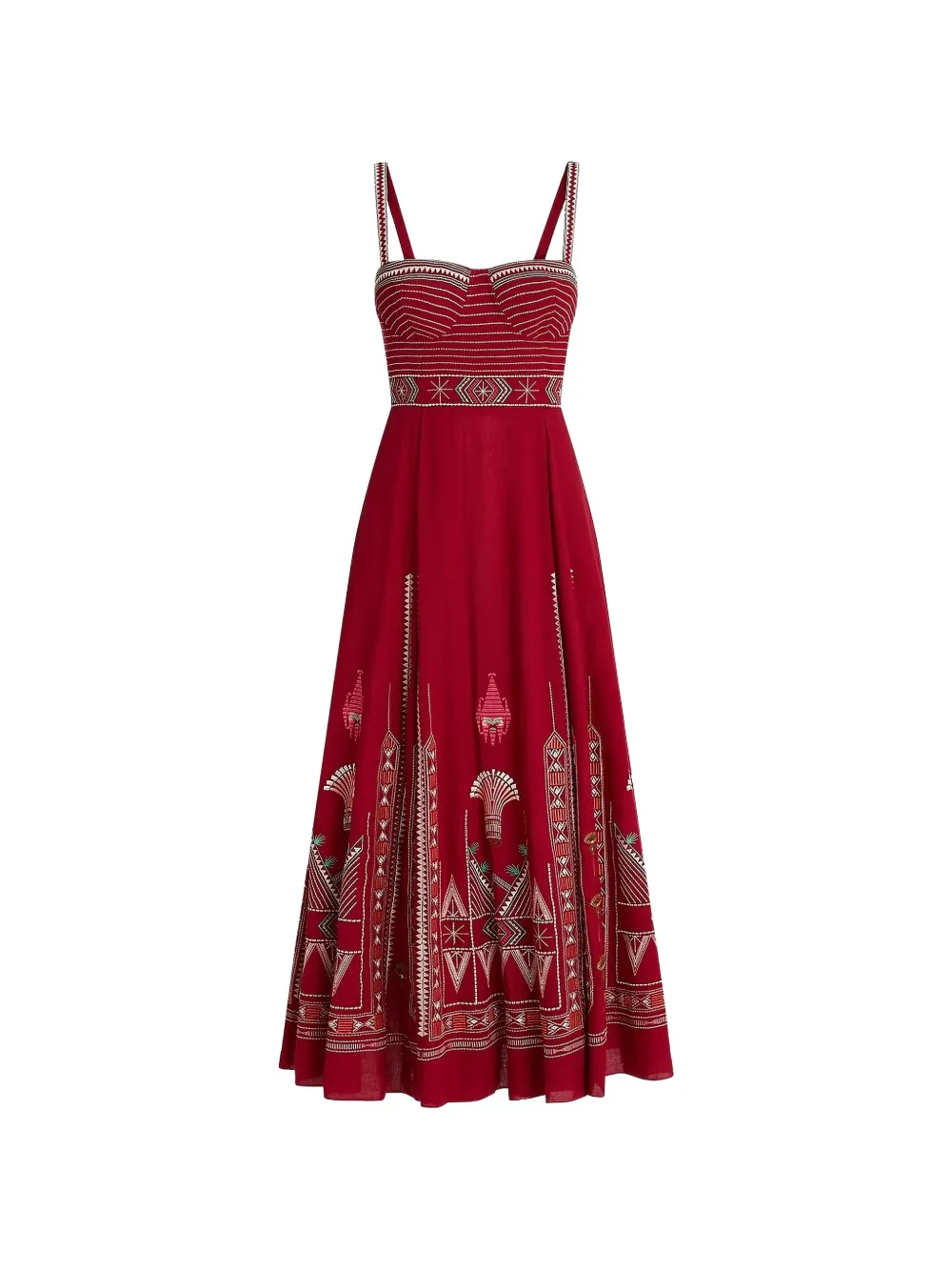 EMPORIO SIRENUSE Tracey Chios Embroidered Linen Dress | Smart Closet
