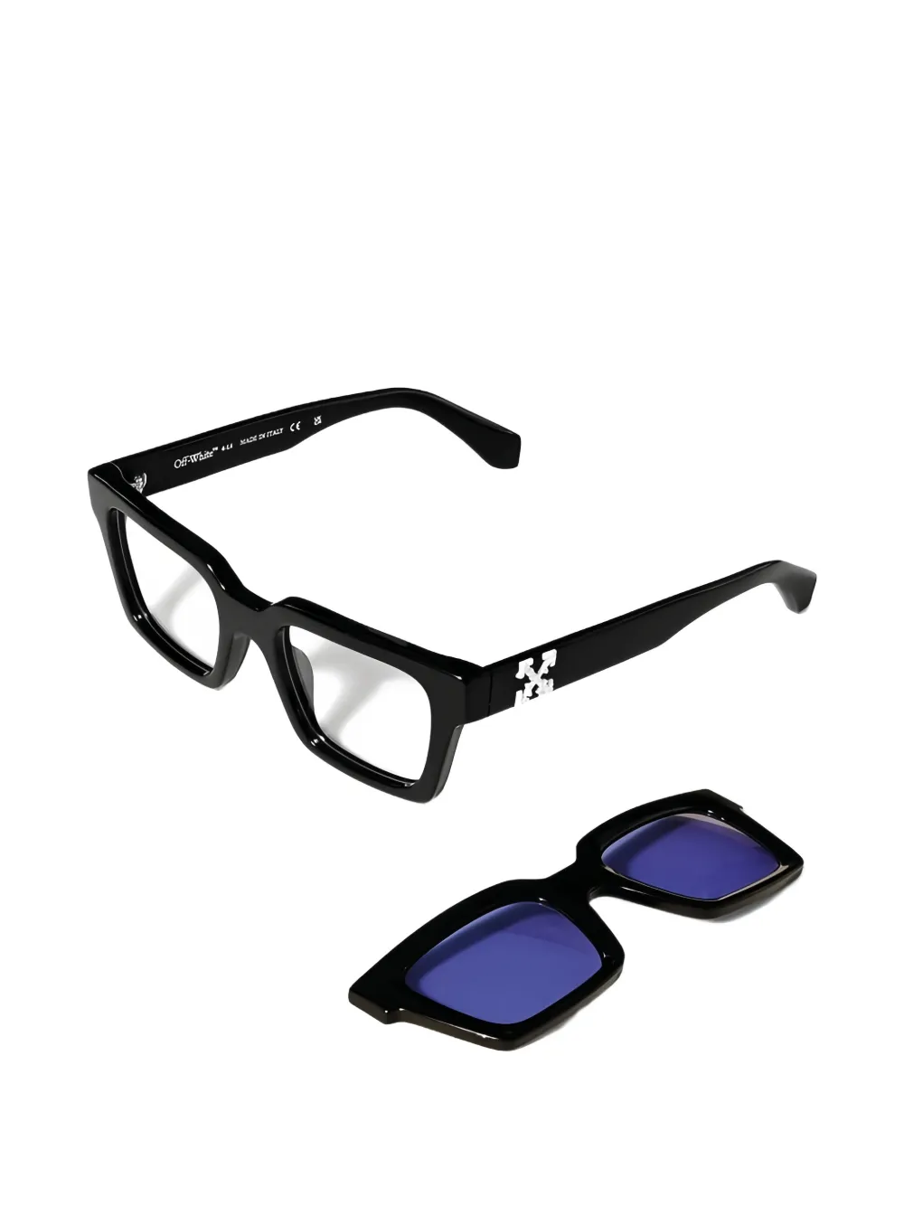 Off-White Eyewear スクエアフレーム サングラス | ブラック | FARFETCH JP