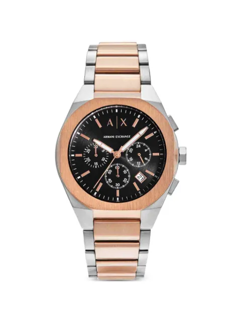 Armani Exchange three-hand two-tone 34 mm watch