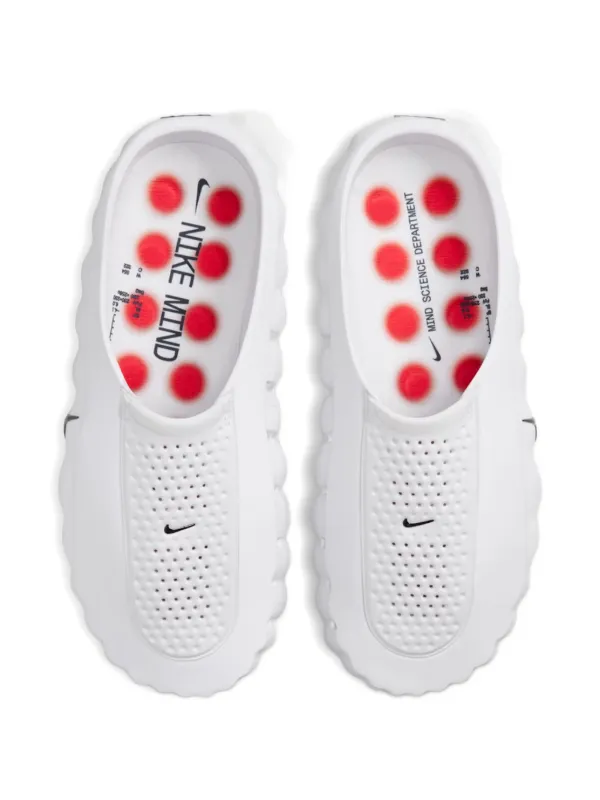 Nike Mind 001 Perforated Mules | White | FARFETCH