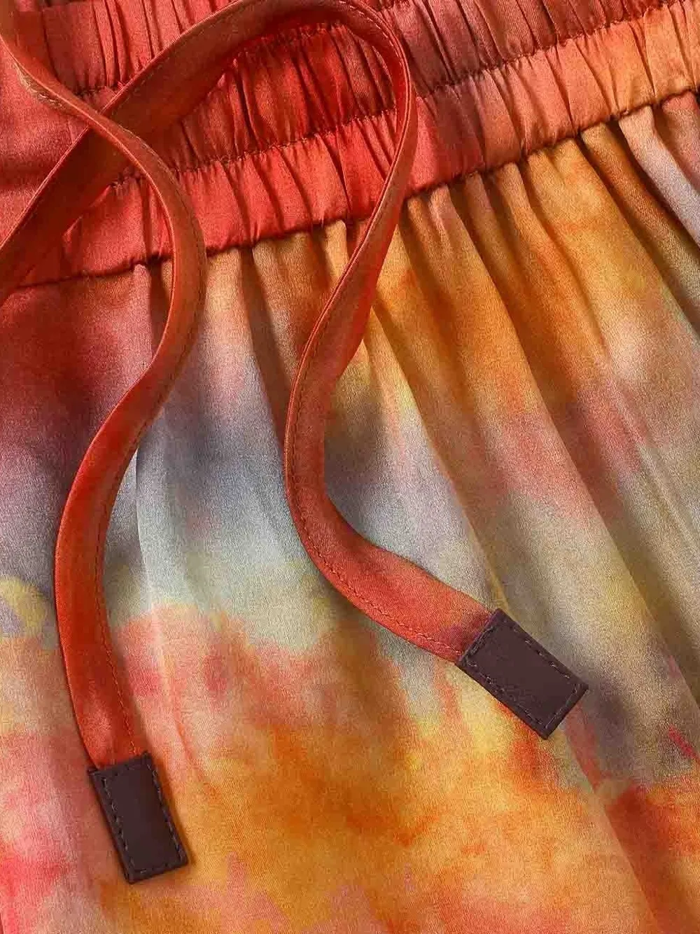 ZIMMERMANN Alchemy shorts met tie-dye print Oranje