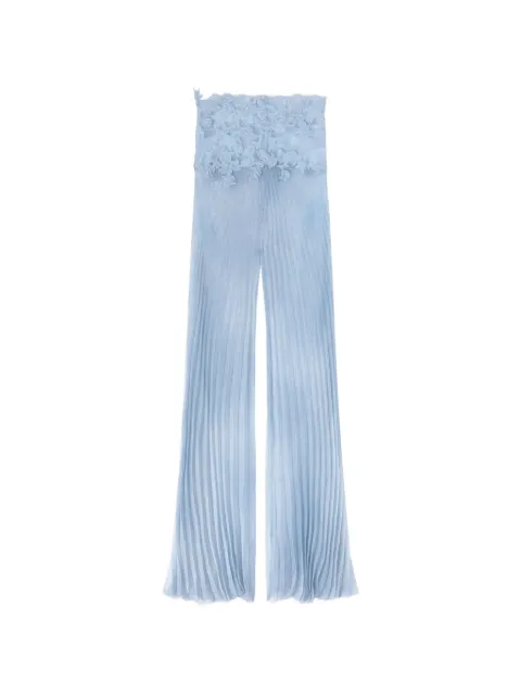 Ermanno Scervino pantalones con pinzas y aplique de encaje