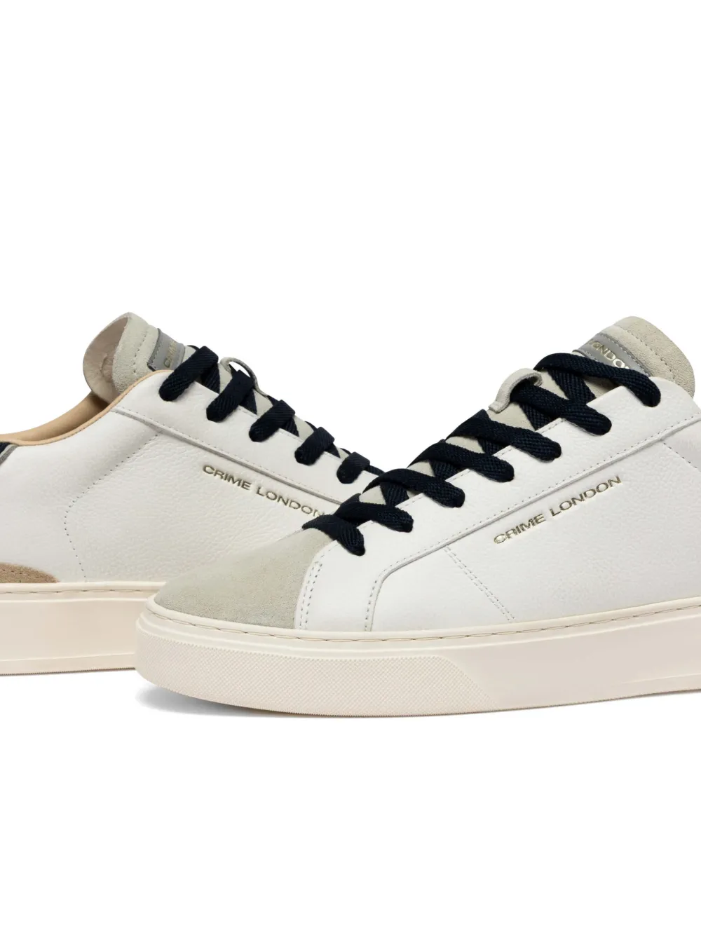 Crime London Blade suede-panelled sneakers Wit