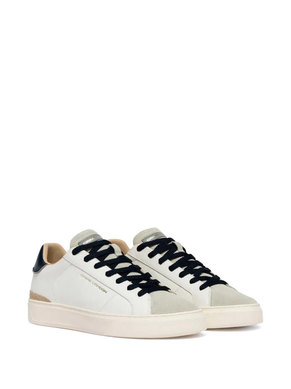 Crime London Blade suede-panelled sneakers Wit