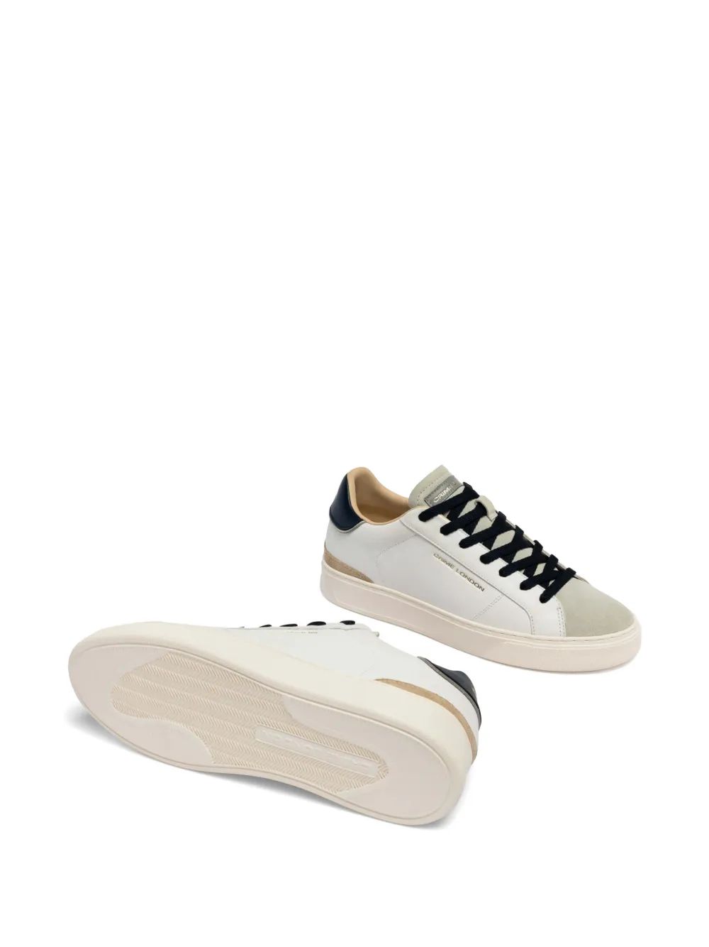 Crime London Blade suede-panelled sneakers Wit