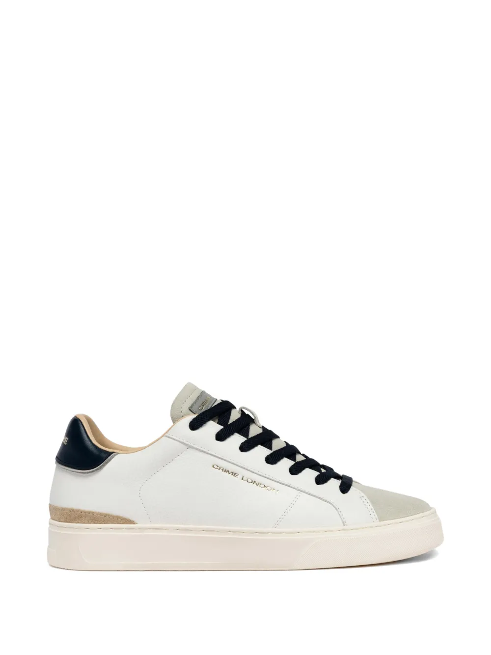 Crime London Blade suede-panelled sneakers Wit
