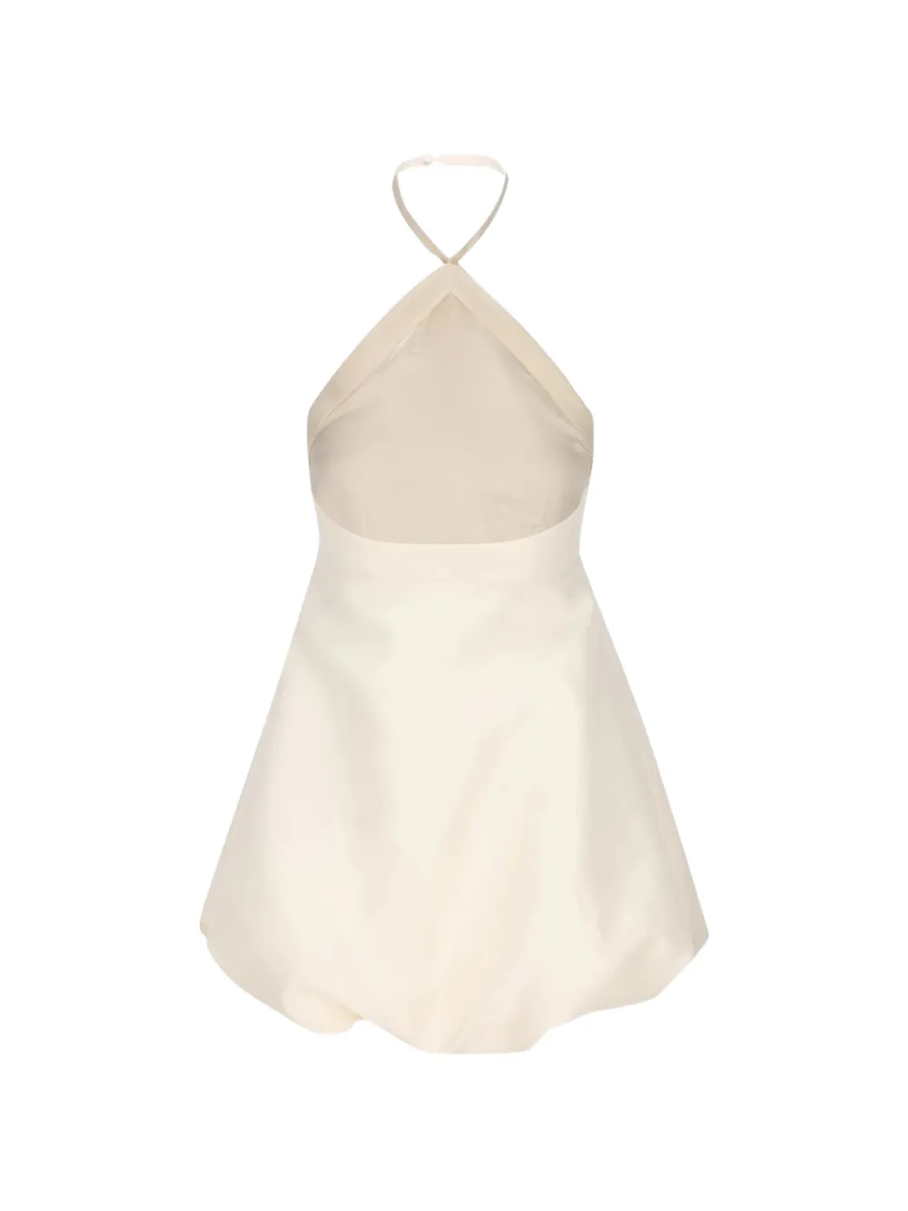 Balenciaga Jurk met halternek en ballonrok Beige