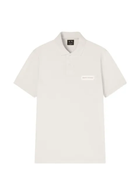 Armani Exchange logo-patch polo shirt