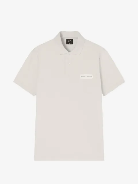 Armani Exchange logo-patch polo shirt