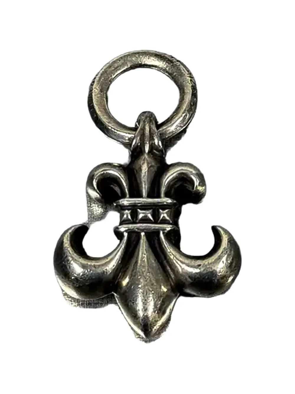 Chrome Hearts fleur-de-lis necklace pendant - Argento