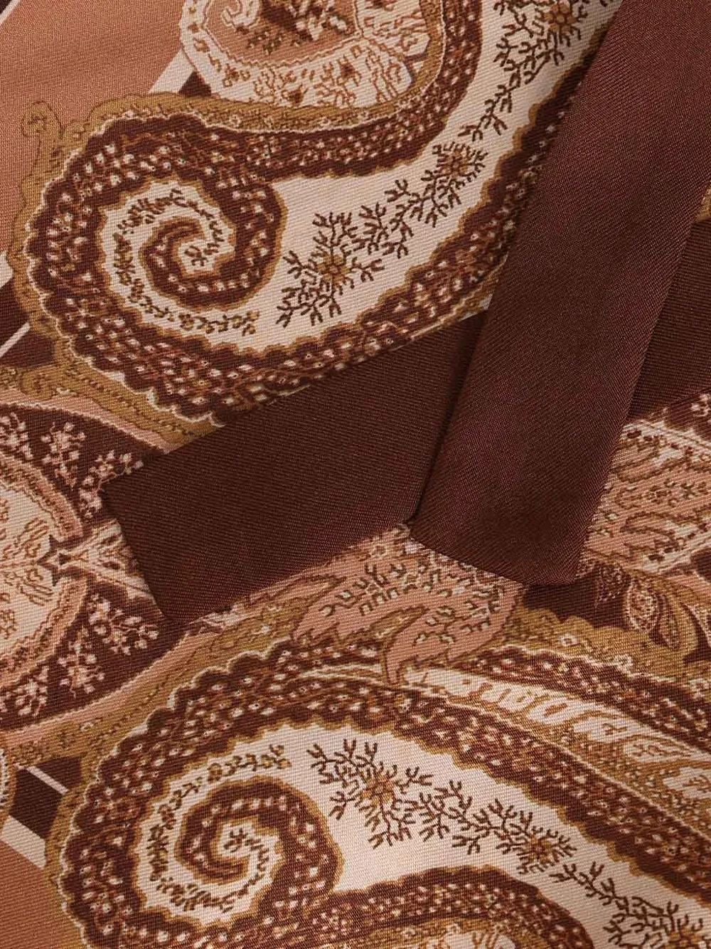 ZIMMERMANN Luna zijden broek met paisley-print Bruin