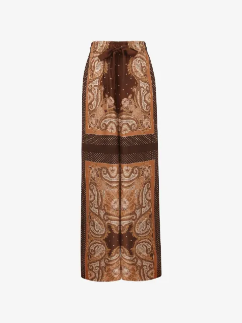 ZIMMERMANN Luna paisley-print silk trousers